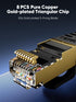 8 60 40Gbps 2000Mhz RJ45 PS4/5, Cat Ethernet Cable FT Flat, High Speed Braided Internet Cable with Gold Plated Network