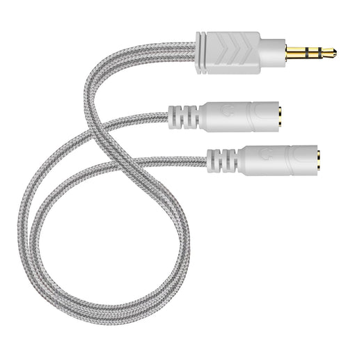 DUKABEL Headphone Splitter, AUX Splitter Cable for Headset, 3.5mm 2-Way Audio Splitter Y Cable for Headphones, Speakers