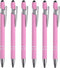 PATIKIL 6 Pack Ballpoint Pen with Stylus Tip, 2 in 1 Metal Pen, Light Purple, Black Ink 1.0mm Medium Point