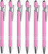 PATIKIL 6 Pack Ballpoint Pen with Stylus Tip, 2 in 1 Metal Pen, Light Purple, Black Ink 1.0mm Medium Point