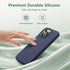 Cordking iPhone 15 Pro Case, Navy Blue, 6.1" Ultra Slim Silicone, Shockproof, Soft Anti-Scratch Microfiber Lining.