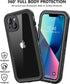 iPhone 13 Waterproof Case with Built-in Screen Protector, Shockproof Dustproof Full Body IP68 Protective Phone Case for