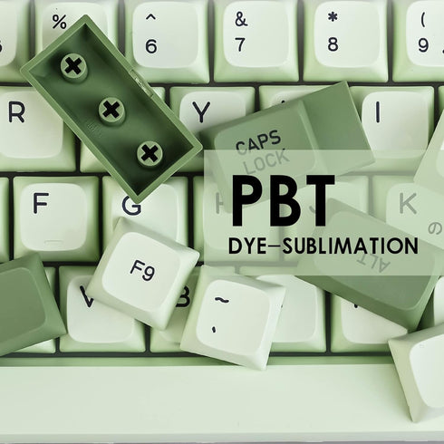 Matcha Keycaps PBT Dye-Sublimation XDA Profile Custom Keycaps for 60 Percent ANSI US Layout Mechanical Keyboard