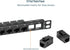 Tecmojo 12-Port Cat6 0.5U 10" Patch Panel, Rack Mount Modular Panel with Keystone Coupler, for Server Rack & Network