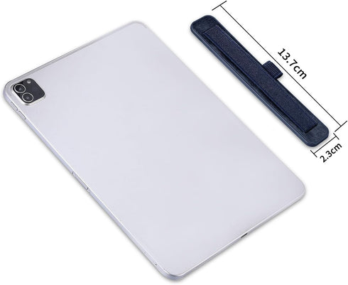 CCSmall Elastic Pocket Stylus Pen Holder with Wrist Strap, Adhesive Sleeve for Cases, Notebooks, Journals, Blue