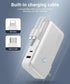 QiSa 16000mAh 30W QC4.0 Portable Charger, Power Bank, Power Bank Built-in AC Wall Plug and Cables, PD and Fast Charger