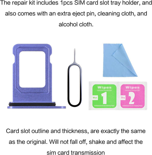 ASDAWN for iPhone 12 SIM Card Slot Replacement, Waterproof Rubber Ring and SIM Pin, Single Sim Version