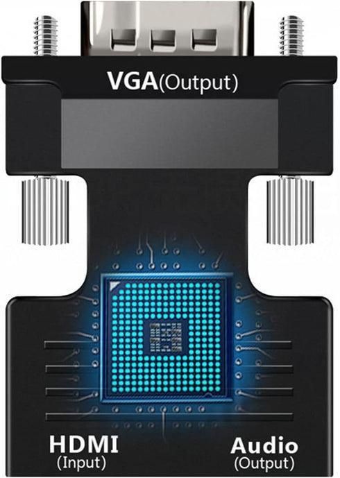 VGA to HDMI-Compatible Adapter Converter 1080P HDMI-Compatible Female to VGA Adapter for PC Laptop Projector