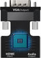 VGA to HDMI-Compatible Adapter Converter 1080P HDMI-Compatible Female to VGA Adapter for PC Laptop Projector