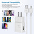 Fast Charging Type C Charger, 2 Pack USB C Wall Block & 3ft Cable for Samsung Galaxy S8/S9/S10, Note 8/9/10, Pixel 3.