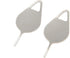 Geesatis 100 PCS Silver Sim Card Tray Needle Pin Eject Pin Key Sim Card Opening Removal Tool Compatible with fit Most