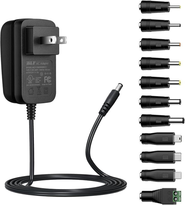 Security-01 5V 3A DC Power Supply Adapter, AC 100V-240V to DC 5 Volt 3Amp Power Cord for Security Camera, Baby Monitor