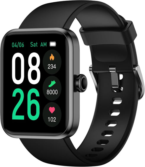Smart Watch, Fitness Tracker, 45mm Touchscreen, Heart Rate Monitor, Blood Oxygen, Sleep Tracking, IP68 Waterproof,