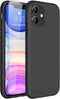 Miracase iPhone 11 Case (6.1") - Black Liquid Silicone Gel, Full Body Shockproof Cover with Screen Protector.