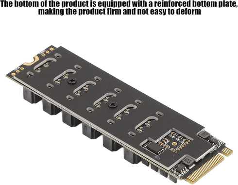 M.2 to SATA3.0 Adapter Card, M.2 M EKY PCIE3.0 to SATA, ASM1166 6Gbps 6 Port Expansion Interface Card