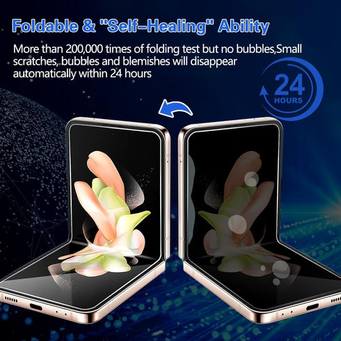 8 in 1 Privacy Screen Protector for Samsung Galaxy Z Flip 5, 2X Inner Soft TPU Film, 2X Tempered Glass Privacy