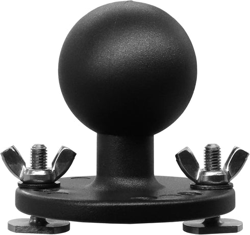 WINDFRD Aluminum 1.5" Track Ball Mount Base with T-Bolt for Kayak/Boating/Fishing, AMPS Round