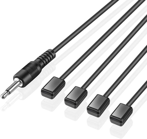 IR Repeater Hidden Infrared Remote Extender System, 1 Receiver 4 Emitters Control Kit, USB Adapter for Amplifier, Cable