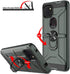 T-Mobile Revvl 5G Case with 2 Tempered Glass Screen Protector, Full Body Hybrid Hard Case with Kickstand, Midnight Green