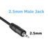 YAODHAOOD Replacement 2.5mm Male Plug to Bare Wire Open End TS 2 Pole Stereo 1/8" 2.5mm Plug Jack Pigtail Audio Cable for Headphone Microphone Cable Repair (5PCS) (2.5mm TS Male 2 Pole)