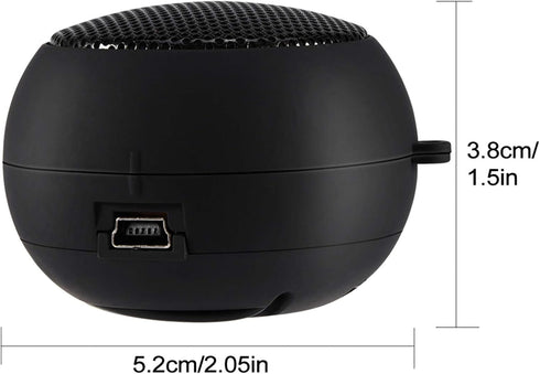 Zerone 3.5mm 180mah MP3 Mini Speaker, Portable Plug in Speaker with Aux Audio Input Built-in Battery for Laptop