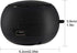 Mini Speaker, Portable Retractable Speaker with USB Charging Cable, 3.5mm Audio Interface, Black, 12