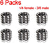 3/8" to 1/4" Tripod Ballhead Reducer Bushing Convert Screw Adapter for Tripod Monopod Ballhead Video Light