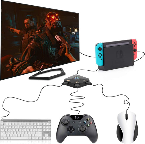 ciciglow Keyboard and Mouse Adapter for Switch, Converter for Xbox One, Xbox 360, Plug and Play