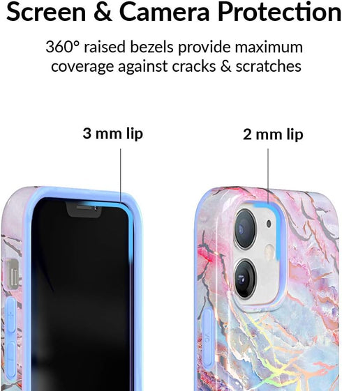 Velvet Caviar Compatible with iPhone 12 Mini Case - Cute Protective Phone Cover, 10ft Drop Tested (Holographic Pink