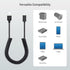 Cable Matters USB to USB C Coiled Cable with 3A/15W Fast Charging 1-4 Feet, Support for Apple CarPlay, Android Auto,