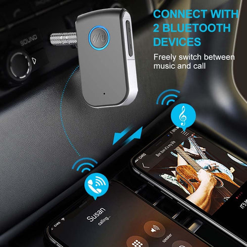 Senkiila Car,3.5mm Bluetooth AUX Adapter for Wireless Receiver AUX Bluetooth Car Adapter,Hands-Free Call for Cars