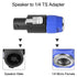 NL4FC Speaker to 1/4 Adapter, 4 Pole for Speakon Connector Male to 1/4 inch TS Female Audio Plug, 4 PCS