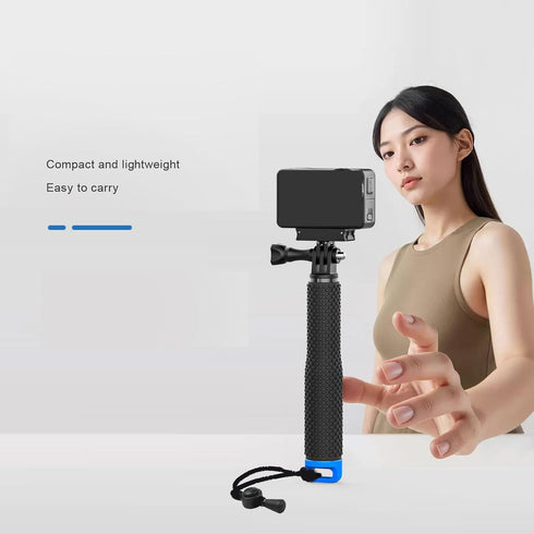 Yunseity 4 360 Extendable Action Camera Selfie Stick, Section Camera Extendable Selfie Pole with Soft Rubber Grip