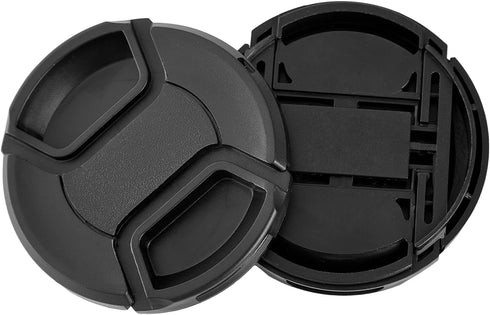 2 Pack 58mm Center Pinch Front Lens Cap Compatible with Canon EOS Rebel T7 T6 T5 T100 4000D T8i T7i T6s T6i T5i T4i T3i T2i T1i SL3 SL2 SL1 XSi XTi with EF-S 18-55mm Kit Lens (58mm)