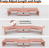 WESTREE Dual 3 Shelf Computer Riser with Drawer, Adjustable Length and Angle, Desktop 2 Monitor Stand Storage Organizer