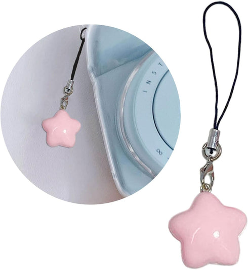 Gllehkt 7x2.5cm, Fat Star Phone Chacin Phone Charm Lanyard Strap Bag Hanging Pendant Decorations Ornament Fashion