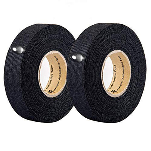 Ergonflow Automotive Wiring Harness Cloth Tape High Temp Wire Harness Wrapping Tape, Black