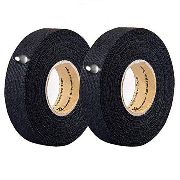 Ergonflow Automotive Wiring Harness Cloth Tape High Temp Wire Harness Wrapping Tape, Black