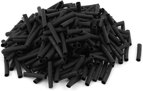 uxcell Wire Wrap Sleeve - 320pcs Black Heat Shrink Tubing, 4mm Dia, 30mm Long