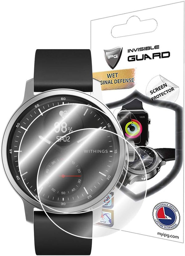 IPG for Withings ScanWatch 42mm Touchscreen Screen Protector (2 Units) Ultra HD Clear Film Anti Scratch Guard