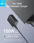 Anker Nano 100W Charger for MacBook, Foldable Charger for iPhone Series, USB C Devices, 6ft Cable