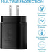 Fast Adaptive 25W Wall Charger for Alcatel 3X / 3v / 1v / 7/5 / Idol 4s / 5s with 4FT UrbanX USB C PD Cable - Black