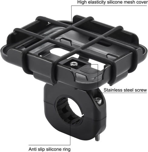 Universal Bicycle Mount for JBL GO 4/GO 3/GO 2, Secure Handlebar Bracket for Portable Bluetooth Speaker