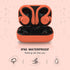 Orange Over Ear Wireless Earbuds, Bluetooth Earhooks for Running, Waterproof Noise Cancelling Headset for Sports