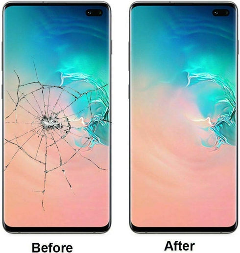 Outer Lens Screen Front Glass Replacement for Samsung Galaxy S10+ Plus, 6.4 inch (Black)