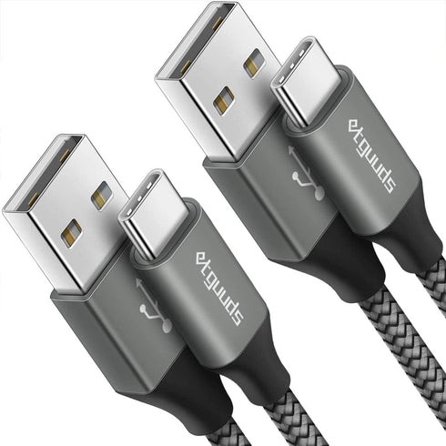 etguuds 10ft Long USB C Cable 2-Pack, Fast Charging Nylon Braided, Compatible with Samsung Galaxy Note 20/10/9/8,