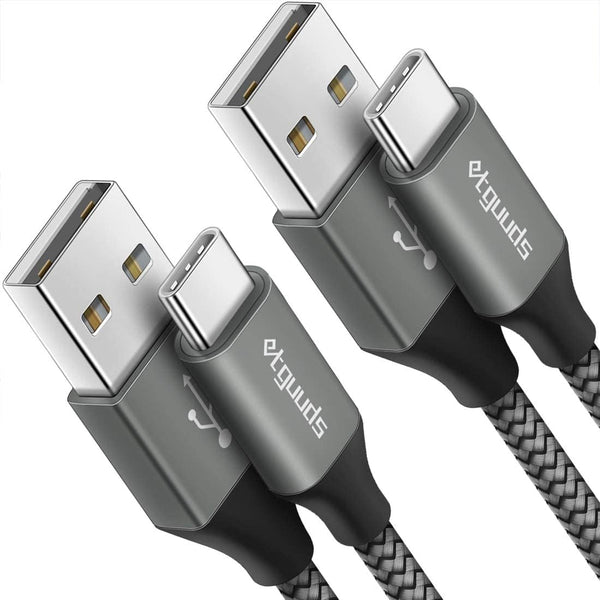 etguuds 2-Pack 6ft USB C Cable 3A Fast Charging, Nylon Braided USB A to Type C Charger Cord for Samsung Galaxy Note