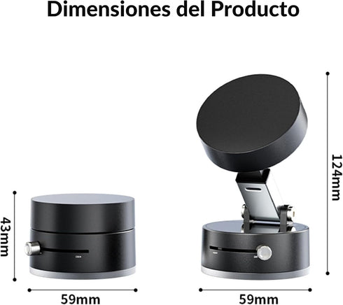 ASTHAN 360 Vacuum Magnetic Phone Holder, Suction Car Mount, MagSafe Compatible Cell Phone Holder