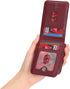 Cavor for Samsung Galaxy Z Flip 4 Case Wallet with Strap, Crossbody Lanyard Card Holder Stand, Cute Leather Zipper