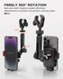 IPOW 360Rotatable 4-7 Inch Rearview Mirror Phone Holder for Car and Retractable, Auto Clamp Car Phone Mount